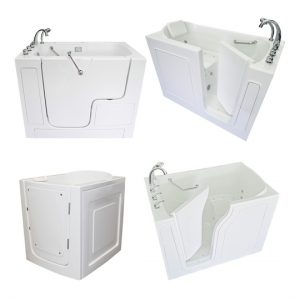 View of various Bliss Tubs walk-in tub models