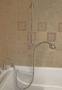 Handheld shower head and Bliss Tubs slidebar